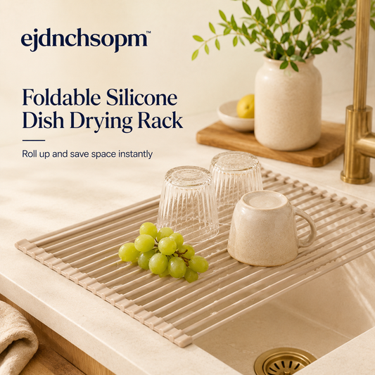 ejdnchsopm™ Foldable Silicone Dish Drying Rack | Roll-Up Sink Rack for Small Kitchens