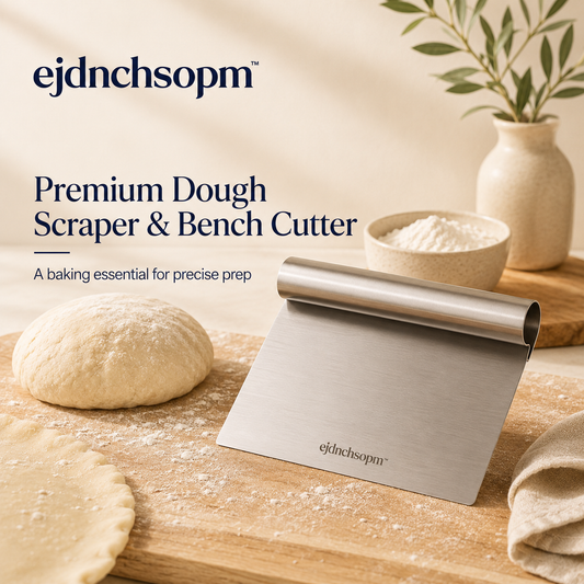 ejdnchsopm™ Premium Dough Scraper & Bench Cutter | Stainless Steel Baking Tool