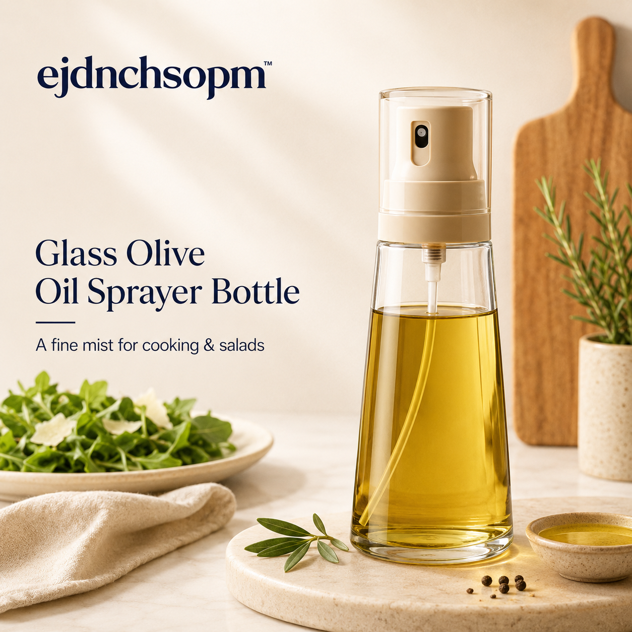 ejdnchsopm™ Glass Olive Oil Sprayer Bottle | Fine Mist Oil Dispenser for Cooking & Salad