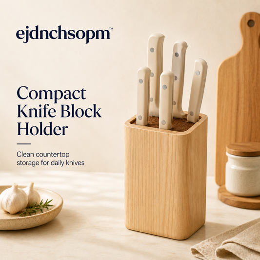 ejdnchsopm™ Compact Knife Block Holder | Modern Countertop Knife Storage Organizer